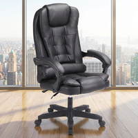 Chaise de bureau ergonomique en cuir avec soutien lombaire réglable, chaise de direction robuste avec accoudoirs rabattables et siège plus large, chaises réglables