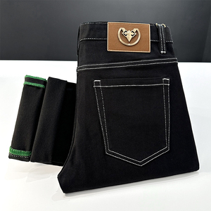 <span class=keywords><strong>กางเกง</strong></span><span class=keywords><strong>ยีน</strong></span><span class=keywords><strong>ส์</strong></span>ปักลายสำหรับผู้ชายกางเกงทรงกระบอกตรงทรงหลวมลำลองยืดหยุ่นสำหรับผู้ชาย2025ฤดูร้อนแบบสั่งทำ - Product Image 3