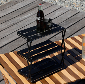 Étagère de rangement pliable portable en alliage d'aluminium à 3 niveaux pour le camping - Product Image 2