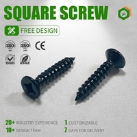 Sekrup JSCREW Hitam Berlapis Seng, Kepala Datar Countersunk, Self Tapping untuk Kayu, Peralatan Elektronik Mini Mikro, Metrik M2 M3 M3.5