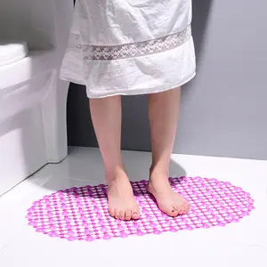 Factory Supply Anti Slip Non Slip PVC Shower Bath Tub Mats With Suction Cups