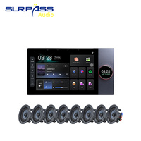 PW130T + 8FCR53 Amplifier rumah pintar, Wifi dalam dinding latar belakang Stereo banyak kamar sistem musik Output daya 30W