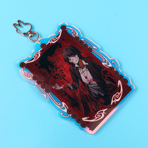 Tùy chỉnh không rõ ràng Acrylic long lanh Epoxy Keychain dễ thương móc khóa nhựa cho trang trí nội thất phong cách phim hoạt hình - Product Image 2