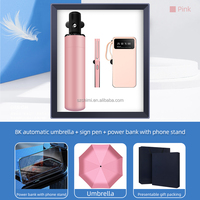 Nouvel arrivage d'un ensemble de produits uniques de luxe stylo parapluie banque d'alimentation coffret cadeau d'entreprise d'entreprise d'entreprise