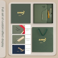 Ensemble de boîte-cadeau à couverture rigide avec logo personnalisé, imitation cuir, carnet à fermoir magnétique créatif A5