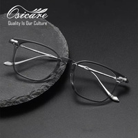 Gafas Ópticas de Diseño Retro, Lentes Ópticas, Gafas de Sol Negras, Gafas con Logotipo Personalizado, Monturas Ópticas de Titanio