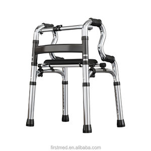 Andador con Asiento - Ayuda de Movilidad de Aluminio Ligero con Altura Ajustable para Personas Mayores - Product Image 3