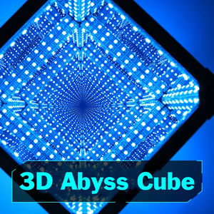 Lámpara 3D Abyss Cube Infinito con LED, Lámpara de Mesa con Respuesta al Sonido, Lámpara Decorativa RGB Creativa con Espejo, Lámpara de Ambiente Nocturna - Product Image 3