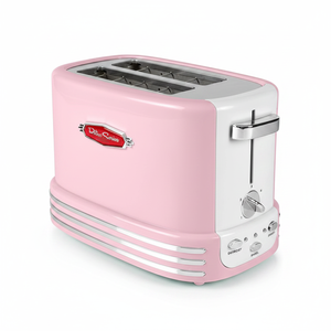 Tostadora Retro Rosa de Diseño Vintage de 2 Rebanadas con Bandeja Recolectora de Migas y Almacenamiento para el Cable, 5 Niveles de Tostado - Product Image 2