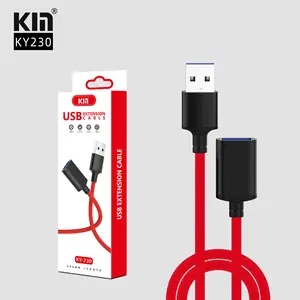 KIN Chinese factory KY230 computer USB male to female extension cable connected to USB flash drive, mouse keyboard 2.0 extension