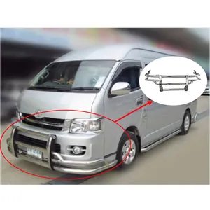 Sunlop Hiace Commuter Grille Guard Bar #000140 Car Body Parts Grille Guard Bar Stainless Steel For Hiace 2005-2018 Wide Body