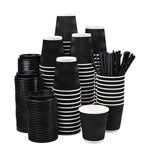 Couvercles personnalisés gaufrés pour gobelets à café jetables à double paroi en papier, de qualité alimentaire, biodégradables, écologiques et recyclables pour boissons chaudes à emporter - Product Image 1