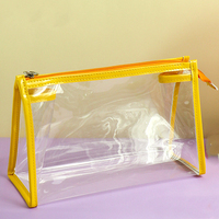 Sac à crayons transparent simple sac de rangement en PVC étanche de grande capacité pour étudiant de haute qualité