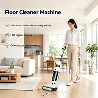 Écran LED portable sans fil avec affichage vocal multilingue 180 °   Nettoyeur de sols professionnel humide et sec, aspirateur laveur de sols