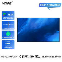 Pantalla Publicitaria de Señalización Digital de 23.8 Pulgadas con Diseño Delgado para Montaje en Pared, con Software CMS, Pantalla LCD y Android 9.0