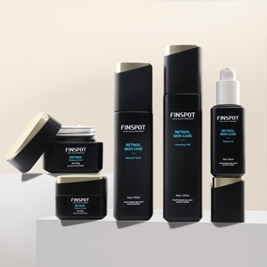 Ensemble de soins de la peau au rétinol <span class=keywords><strong>FINSPOT</strong></span>, flacons en verre, contenants d'emballage cosmétique vides pour tonique, nettoyant, sérum, crème - Product Image 1