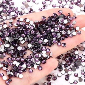 Top qualité SS4-SS40 en vrac rond cristaux de verre Non Hotfix <span class=keywords><strong>Strass</strong></span> Flatback <span class=keywords><strong>strass</strong></span> pour ongles vêtement chaussure déco bricolage artisanat - Product Image 4