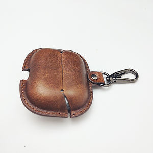 Étui en cuir marron pour écouteurs sans fil, étui en cuir pour <span class=keywords><strong>Air</strong></span> Pods Pro - Product Image 6