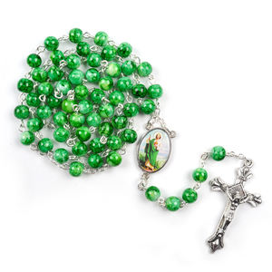 <span class=keywords><strong>Chapelet</strong></span> en perles de verre noir, collier de <span class=keywords><strong>chapelet</strong></span> à motif de vierge marie, juoda, catholique - Product Image 3