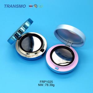 กล่องแป้งพกพาสีขาวแบบขายส่ง บรรจุภัณฑ์แป้งฝุ่นแบบขวดเปล่า ภาชนะใส่บลัชออน แป้งอัดแข็ง - Product Image 6