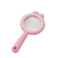 New Arrival Children's Handheld Cartoon 3x Magnification Acrylic Lens ABS & PMMA 5 Color Magnifying Glass Toy