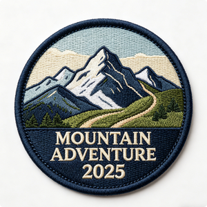 Écusson brodé thermocollant personnalisé en toile écologique à haute densité pour chapeaux de scouts/camp/aventure en montagne, design 2025 - Product Image 2