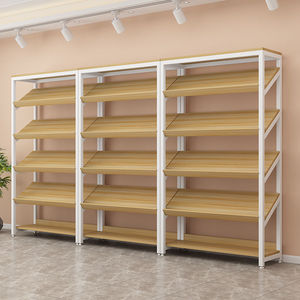 Présentoir de magasin de chaussures de luxe léger Étagères pour produits de soins de la peau Étagères pour échantillons de vêtements de chaussures Étagère multicouche inclinée