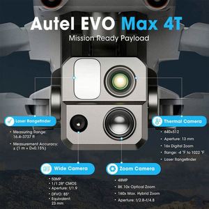 โดรน Autel Evo Max 4t มุมกว้าง ซูมได้ พร้อมอินฟราเรด เลเซอร์วัดระยะในตัว ระบบหลบหลีกสิ่งกีดขวางรอบทิศทาง ป้องกันการรบกวน - Product Image 3
