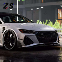 Pare-chocs de voiture en gros d'usine ZS avec lèvre avant en Fiber de carbone pour Audi A7 C8 2019-2024 Kits de carrosserie de lifting automatique RS7 ABT modifiés