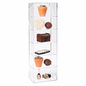 Sparen Sie Pace Transparent dustproof Houseware Kunststoff Aufbewahrungsbox 6 Tier Tasche Lagerung Mulit-Funktion Organizer Cont - Product Image 2