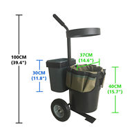 Pelouse, jardin, cour, chariot, seau de stockage d'outils mobile sur roues avec sac Oxford