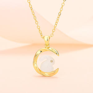 Collar de Conejo Ade para Novia, Colgante de Conejito, Venta al por Mayor de Collares con Cadena para el Año del Conejo - Product Image 6