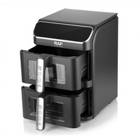 Freidora de Aire Digital OEM de 2800W, Horno de Aire Caliente sin Aceite, Cesta Doble de 12L, Tamaño Familiar, Electrodoméstico de Cocina Multiusos