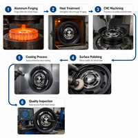 Jantes forgées chromées noires satinées personnalisées avec capuchons de roue D, 16-20 pouces, 6x139.7, pour Toyota Hilux, Nissan Patrol, Suzuki Jimny