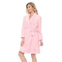 Peignoir en polyester super doux et de très bonne qualité, pour adultes, hôtel de luxe, femmes, polaire, col châle, peluche douce, Robe de Spa