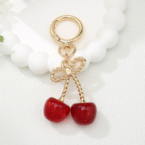 Thời trang ngon Màu Đỏ anh đào Keychain Móc chìa khóa túi tốt quyến rũ Ví Đồ trang sức mặt dây chuyền quyến rũ - Product Image 5