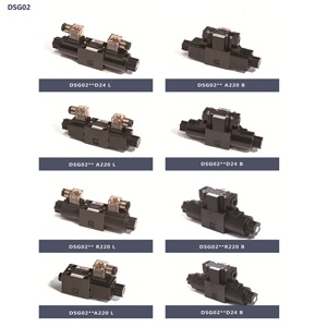 Vanne CETOP3 NG6 à commande directionnelle hydraulique à solénoïde à action unique ou double empilable de style YUKEN série DSG02 - Product Image 2