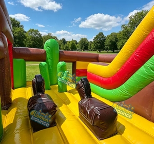 Château gonflable commercial à thème Cowboy du Far West, avec parcours d'obstacles, en PVC, pour enfants, idéal pour la location - Product Image 5