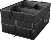 Boîte de rangement pliable en polyester souple pour coffre de voiture, sac de coffre avec 4 à 7 compartiments, design multi-poches pour SUV