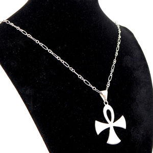 .925โซ่ฟิกาโรเงินสเตอร์ลิงพร้อมจี้ ankh - Product Image 2