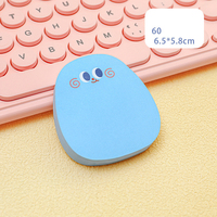 Lot de 60 blocs-notes autocollants mignons avec émoticônes de dessins animés pour étudiants