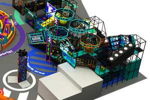 QiaoQiao Parque de Trampolines Comercial Interior para Niños de 3 a 15 Años, Capacidad de 100-300 kg, 500 Personas - Product Image 3