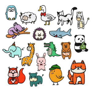 Parches de Animales Bordados a Mano de Alta Calidad, Personalizados, con Reverso de Tela Termoadhesivo, Fabricante Directo, Stock al por Mayor, para Sombreros de Fieltro - Product Image 1