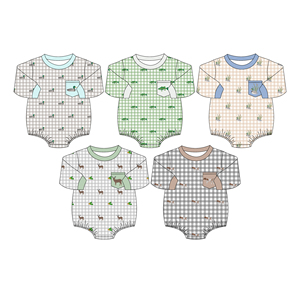 Ropa de Algodón Personalizada para Bebés Niños, con Diseños de Patos, Perros y Alces, para Verano, Venta al Por Mayor, Ropa para Recién Nacidos - Product Image 2