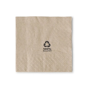 Servilletas de Cóctel Más Vendidas, Papel Reciclado, 20x20cm, 2 Capas, Plegado 1/4, Color Marrón, Desechables - Product Image 5