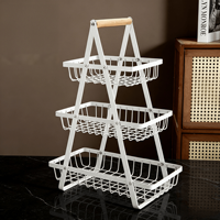 Égouttoir à vaisselle pliable à double niveau en fer – Organisateur de rangement de cuisine portable et durable pour évier