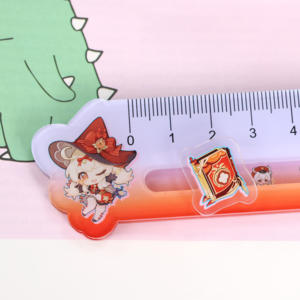 NEU Cartoon Cute Acryl Lineal Kunden spezifisches Logo Anime Peripherie geräte Werbung <span class=keywords><strong>Promotion</strong></span> Lineal Student Briefpapier Geschenke - Product Image 2
