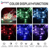 Lumières extérieures permanentes intelligentes RGBIC IP67 avec contrôle IC WS2811, kit d'éclairage de gouttière pour la décoration de maisons résidentielles
