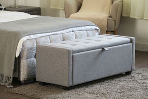 Industrial Multifunctional Shoe Storage Shelf Bench Box Bed End <strong>Stool</strong> Living Room Furniture Home <strong>Stool</strong> &amp; Ottoman Modern Fabric - Product Image 6