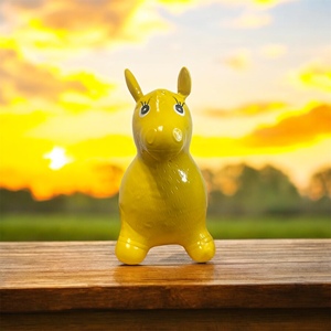 PVC gonfiabile cavallo che salta animale giocattolo per bambini spazio di plastica tramoggia cavalcata per gioco divertente con la maniglia - Product Image 6